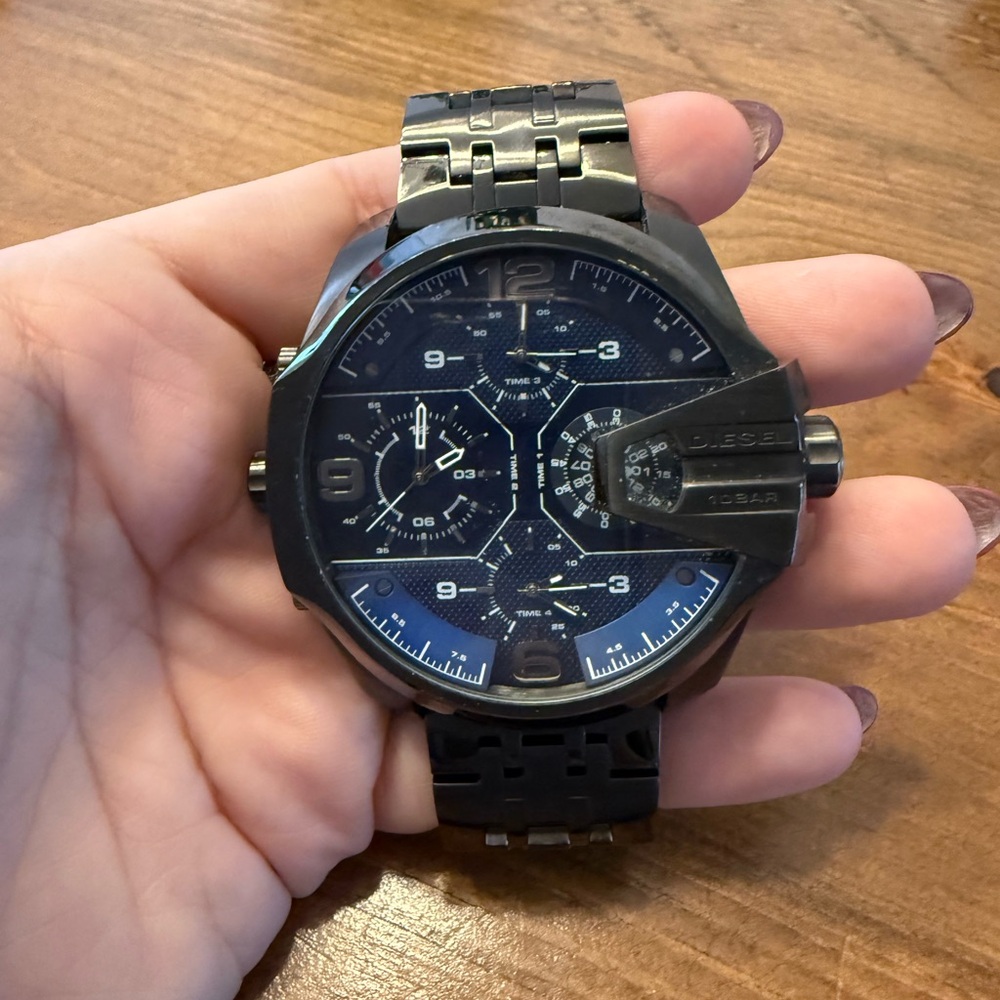 Diesel Black and Navy Chronograph Watch